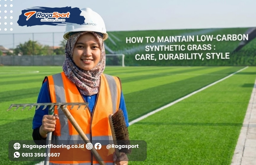Eco Friendly Turf, Green Sport Surface, Investasi Hijau Lapangan, Jejak Karbon Rendah, Kualitas Premium Carbon, Lapangan Masa Depan, Lapangan Ramah Lingkungan, Rumput Sintetis Berkelanjutan, Rumput Sintetis Low Carbon, Turf Minim Emisi, rumput sintetis, rumput sintetis low carbon