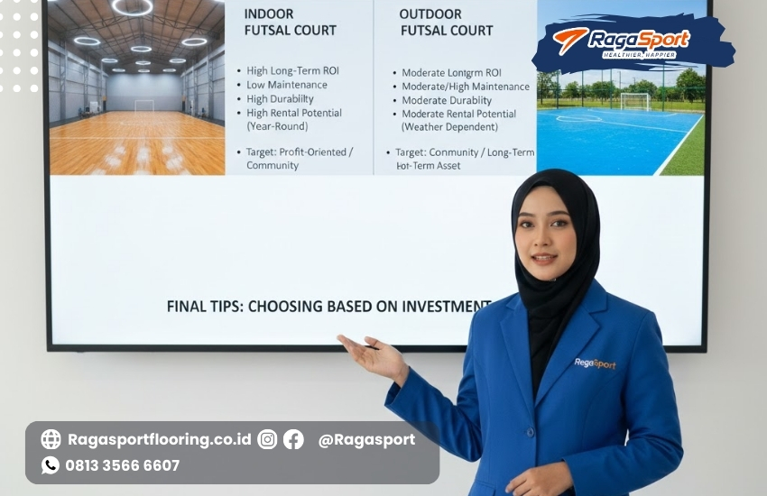 Biaya Futsal Indoor, Harga Futsal Outdoor, Perbandingan Biaya Lapangan, RAB Lapangan Futsal, Investasi Lapangan Futsal, Estimasi Biaya Futsal, Konsultan Lapangan Futsal, Modal Bisnis Futsal, Futsal Indoor Murah, Futsal Outdoor Hemat